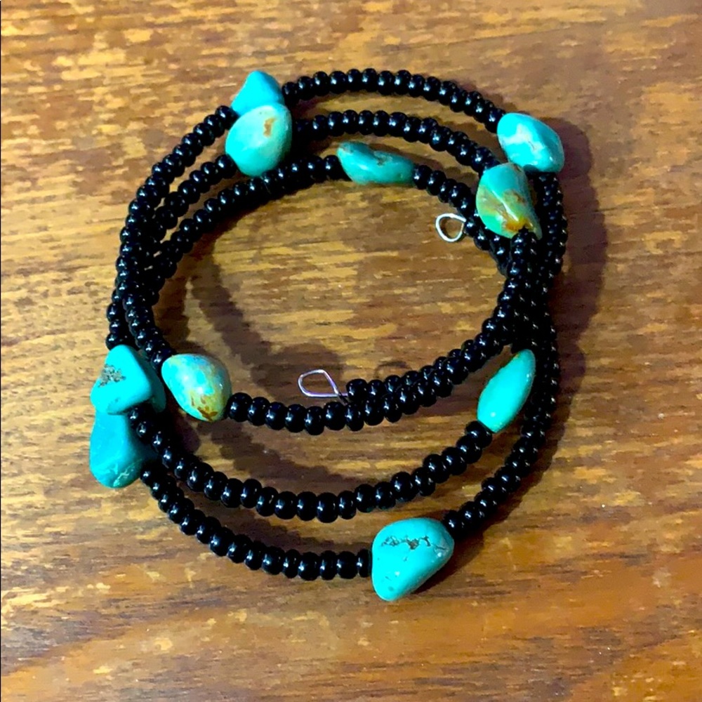 Beaded Turquoise Wrap Bracelet